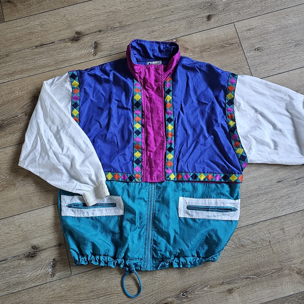 Vintage colorblock windbreaker